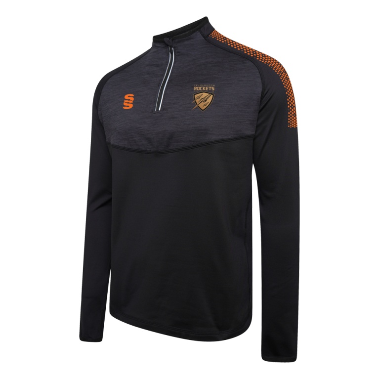 1/4 Zip Dual Performance Top :  Black
