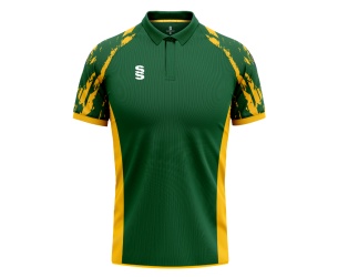 Fast Track Cricket Spinner Design In Forrest and Amber Short Sleeve Collar Kit